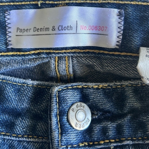 Paper Denim & Cloth Rolled Straight Jeans Size 28 NWOT - Picture 3 of 5